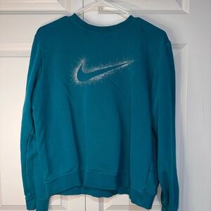 Nike Women's Blue Crew Neck Sweater